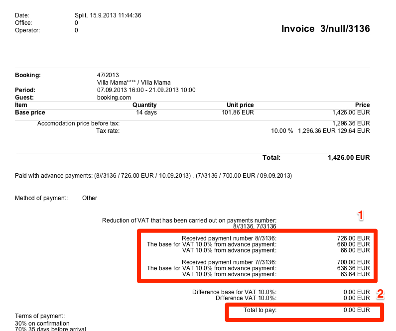 final invoice definition